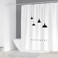 Simple Geometric Nordic Bathroom Curtain Chandelier Printing Shower Curtain Polyester Waterproof Home Decoration with 12