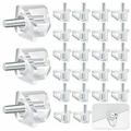 3 Millimeter or 1/8 Inch Shelf Bracket Clear Plastic Bracket Replacement Pins for Small Cabinet Shelf Cabinet Shelf Support Pins Shelf Support Pins