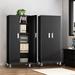 Cabinet Locker for Home Office 71 Garage Cabinet with Lockable Doors & Adjustable Shelves - Pantry Cabinets for Kitchen Classroom Bathroom Basement Organization