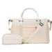 Derstuewe Weekender Bags for Women Travel Duffel Bags Carry on Gym Bag with Cosmetic Bag Ivory Color