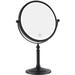 Gecious Black Makeup Mirror NG01 with Light 1X/10X Free Standing 8 Inches 360 Swivel Dual-Sided Tabletop Makeup Mirror Metal