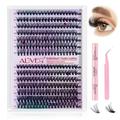 Lash Clusters DIY Eyelash NG01 Extensions 240 Pcs Individual Lashes Cluster 9-16mm Mix Wispy Lash Clusters with Lash Bond & Seal & Lash Applicator Tool for Self Application at Home