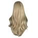 abkekeiui Wig Women s Long Curly Hair Headgear Whole Top European And American With Bangs Highlighting Fashion Set