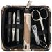 3 Swords Germany - NG01 brand quality 5 piece manicure grooming kit set for professional finger & toe nail care scissors clipper fashion leather case in gift box Made in Solingen Germany (03591)