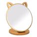 Louphee Vanity Makeup Mirror NG01 with Crystal Rhinestone Girls Desk/Tabletop Mirror Cute cat Shape for Counter top in Bedroom/Bathroom (6.7 )