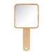 Handheld Makeup Mirror Portable NG01 hand held mirror with Wood Single Side Cute Vanity Hand Mirror Travel Personal Vanity Mirrors for Barber Shaving Salon Real Glass HD mirror for Women