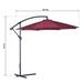 Outsunny 10 Cantilever Hanging Tilt Offset Patio Umbrella with UV Water Fighting Material and a Sturdy Stand Red