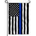 ANLEY [Double Sided] Premium Garden Flag Thin Blue Line USA Decorative Garden Flags - Weather Resistant & Double Stitched - 18 x 12.5 Inch