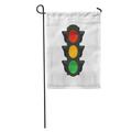 LADDKE Green Signal Traffic Light Red Stoplight Stop System Street Road Garden Flag Decorative Flag House Banner 12x18 inch