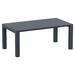 Compamia Vegas 86 Extendable Patio Dining Table in Charcoal Gray