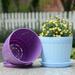 SPRING PARK Succulent Pots with Tray Indoor Round Planter Pots with Saucer Cactus Planters with Hole Outdoor Graden Pots