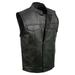 Event Leather ELM3910 Black Motorcycle Leather Vest for Men w/ Dual Closure - Riding Club Adult Motorcycle Vests 6X-Large