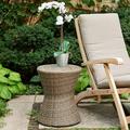 65-YZGS02 Garden Stool Brown Wicker