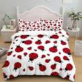 Fashion Stars ladybug Insects Duvet Cover Set King Double Full Twin Single Size Duvet Cover Pillow Case Bed Linen Set