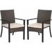 MFSTUDIO 9 Pieces Outdoor Patio Dining Set Patio Furniture Set with Rectangular Extendable Metal Table and 8 Rattan Wicker Chairs Beige Cushion Balcony Garden Backyard Poolside