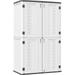 Outdoor Storage Shed U-SHARE Outdoor Storage Cabinet Waterproof with Double Doors 52 Cu.ft Resin Vertical Tool Shed for Garden Patio Backyard 4Ã—2.5Ã—6.6 FT