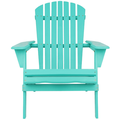 PAPROOS Outdoor Adirondack Chair Folding Wooden Patio Chairs Weather Resistant Green