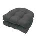 Indoor Outdoor Chair Cushion Corduroy Material Set Of 2 Chair Pads For Sitting Patio Garden Floor Throw Pillows Decorative Cushions Weather And Fade Resistant (Dark Gray)