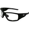 Global Vision Eyewear Kinetic Foam Padded Motorcycle Safety Sunglasses Soft Touch Black Frames with Clear Lenses