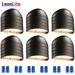 LEONLITE Low Voltage LED Deck Lights CRI90 Landscape Poolside Fence Lights 12-24V AC/DC Die-cast Aluminum Accent Lighting UL Listed Cord 3000K Warm White Bronze Pack of 6