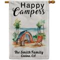 YCHII Personalized Camping Camper Garden Flag Double Sided Welcome to Our Campersite RV Yard Outdoor Decoration Holiday House Banner Lawn Home Decor