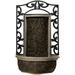 ZHANHAO 30.31 H Stone/Black Polyresin and Metal Indoor Outdoor Wall Mounted Waterfall Fountain with Pump Wall-Hanging Fountains Water Fountain DÃ©cor