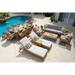 Laguna 16-Piece Eucalyptus Wood Outdoor Patio Furniture Combination Set w/Three-Seat Sofa Set Dining Set and Chaise Lounge Set