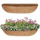 Nvzi 2PCS Coco Liner Trough Coco Liner for Planters 48inch Half Moon Shape Trough Coco Coir Coconut Fiber Replacement Liner for Window Box Wall Trough Planter