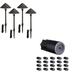 LED Metal Landscape Light Kits 4 Pack Low Voltage Path Lighting+20 Pack Electrical Twist Seal Elect Wire Nuts