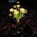 Konghyp Solar Flower Lights Outdoor Waterproof Solar Garden Decorative Lights Led Flowers Decor Multi-Color Changing Led Solar Powered Landscape Lights For Yard Garden Patio