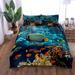 Underwater Fishes Duvet Cover Set King Double Full Twin Single Size Duvet Cover Pillow Case Bed Linen Set