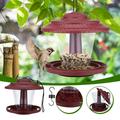 JinYiQing Bird Feeders for Outdoors Hummingbird Feeders for Outdoors Adjustable Feeder With Sturdy Wire And Roof Plastic for Garden Backyard Terrace Red