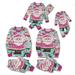 Herrnalise Novelty Family Christmas Pajamas Matching Sets Xmas Long Sleeve Shirts and Plaid Pants Santa Christmas Tree Jammies Sleepwear Parent-Child Outfit Wear Baby Pink