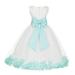 Ekidsbridal Ivory Tulle Rose Petals Junior Flower Girl Dress Pageant Mini Bridal Gown Christening Formal Evening Wedding 302T 12