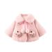 HBYJLZYG Capes Poncho Coat Padded Jacket Toddler Baby Girls Winter Bow Strawberry Thicken Warm Outerwear Jacket Fruit Coat Cloak