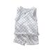 Stamzod Kids Baby Boy Casual Cotton And Linen Sets Summer Clearance Comfy Sets Cute Printing Sleeveless Pullover Crew Neck Vests Shorts Breathable Clothes Set 1-5 Years