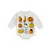 Hirigin Baby Boys and Girls Halloween Pumpkin Print Romper with Long Sleeves and Round Neck