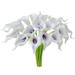 20pcs Purple and White Fake Flowers Artificial Calla Lily Silk Flowers 13.4 for Mother s Day Easter Home Kitchen & Wedding