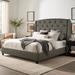 Republic Design House Peyton Platform Bed (4" Leg) Grey | 60 H x 85 W x 83 D in | Wayfair 12351-F4