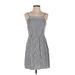 Old Navy Cocktail Dress - Mini: Gray Stripes Dresses - Women's Size Small