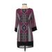 Laundry by Shelli Segal Casual Dress - Shift: Purple Graphic Dresses - Women's Size 2