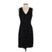 White House Black Market Cocktail Dress - Sheath: Black Marled Dresses - Women's Size 0