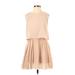 Elodie Casual Dress - A-Line: Tan Solid Dresses - Women's Size Small