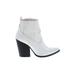 She & In Ankle Boots: White Shoes - Women's Size 6