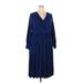 ELOQUII Casual Dress - Midi: Blue Dresses - Women's Size 20 Plus