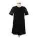 Romeo & Juliet Couture Casual Dress - Shift High Neck Short sleeves: Black Print Dresses - Women's Size Medium