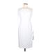 Calvin Klein Casual Dress - Sheath: White Dresses - New - Women's Size 8