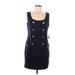 Forever 21 Casual Dress - Mini Scoop Neck Sleeveless: Blue Solid Dresses - New - Women's Size Large