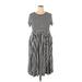 Torrid Casual Dress - A-Line Crew Neck Short sleeves: Black Print Dresses - Women's Size 2X Plus