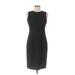 Calvin Klein Casual Dress - Sheath High Neck Sleeveless: Black Solid Dresses - Women's Size 4